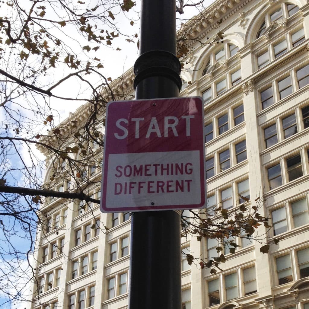 San Francisco Sign Street Start Something New